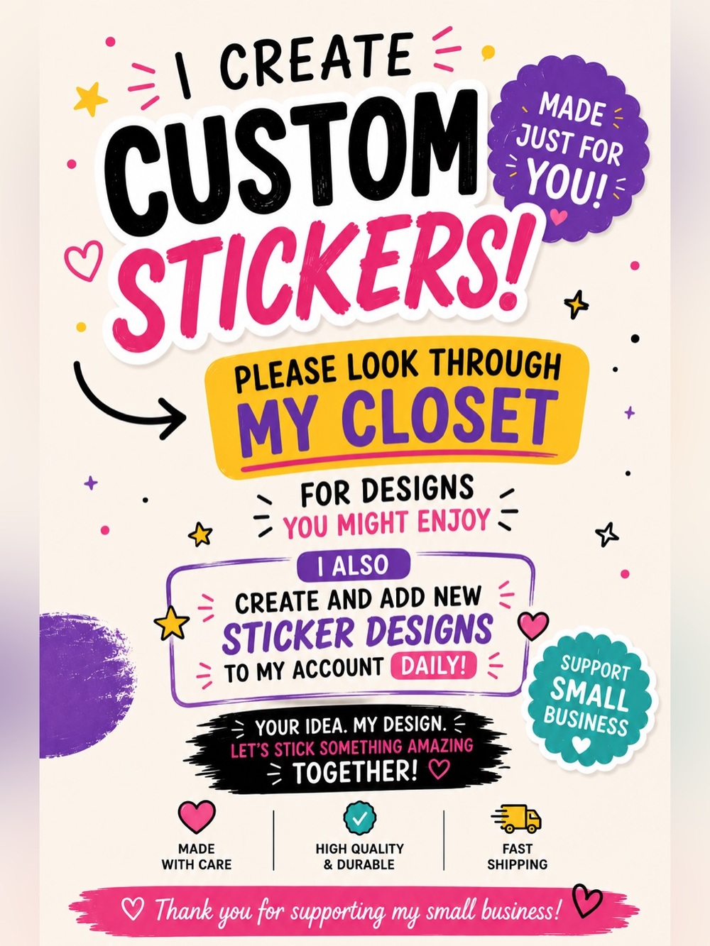 I MAKE CUSTOM STICKERS!!!!